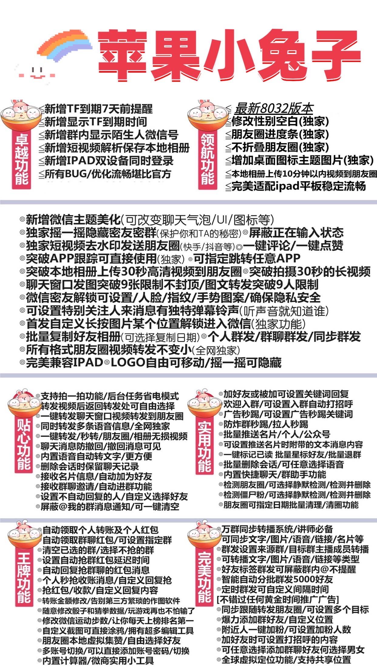 苹果小兔子官网,小兔子微信分身多开激活码,一款多开型工具,告别手拎多部手机,支持ios14-16系统